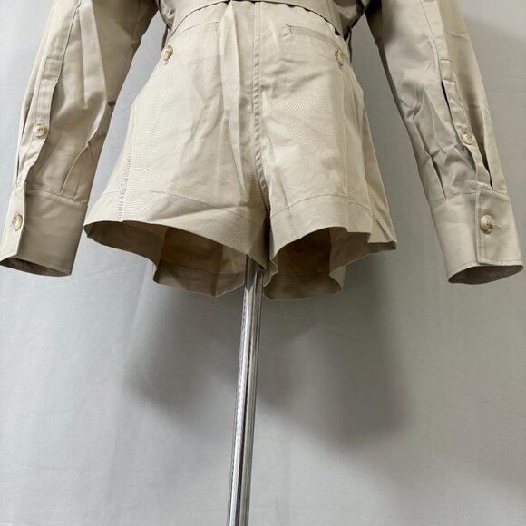 Helsa Women's Twill Cropped Trench Coat - Picture 14 of 16